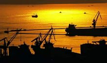 大连的海上日出