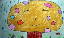 看图写话蚂蚁避雨