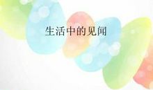 生活中的见闻