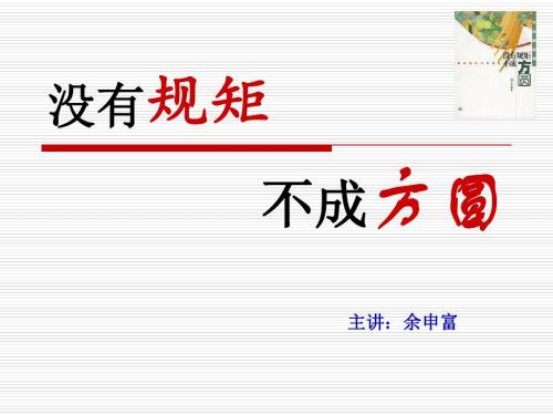 没有规则，没有标准