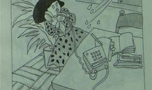 下雨了去接妈妈看图写话