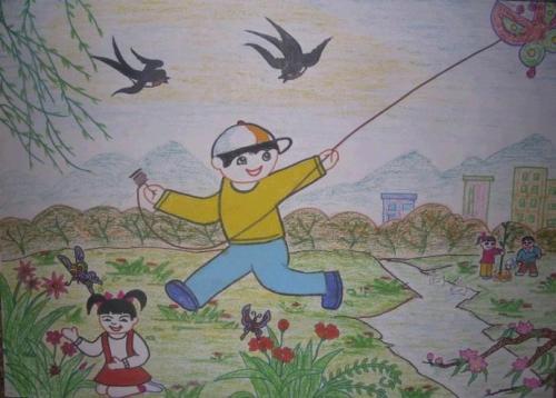 春天来了,看图写五十个字