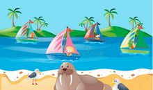 留在童年花园里的海滩