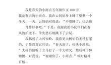 我是春天的小雨点作文