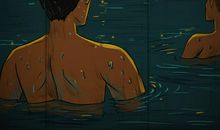 一次愉快的夜泳