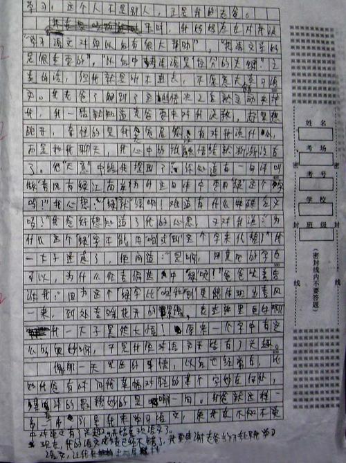 初中二人作文600字