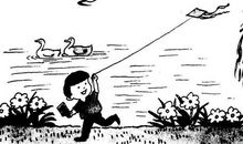 看图写话放风筝