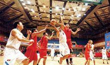 精彩激烈的篮球赛