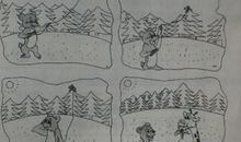 小熊放风筝看图写话