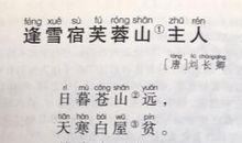 逢雪宿芙蓉山主人改写