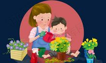 我和妈妈在一起