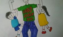 我和爸爸在一起