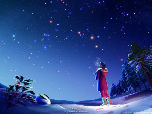 盯着星星