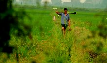 走在家乡的小路上