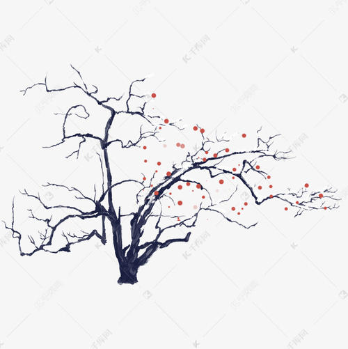 三色梅花树