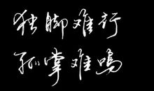 单丝不成线，独木不成林