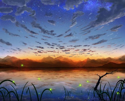 夏日夜空的幻想