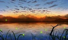 夏日的夜空的幻想