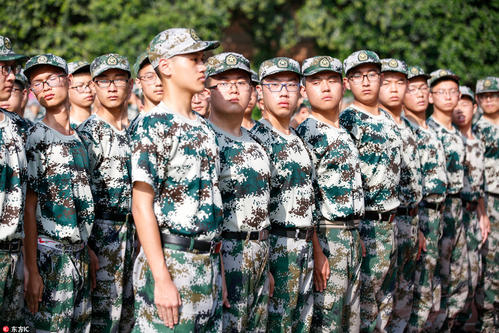 第一次参加军事训练