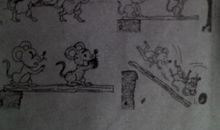 看图写话两只小老鼠摘苹果