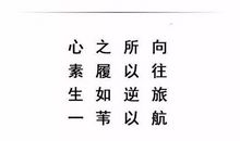 心之所向，素履以往