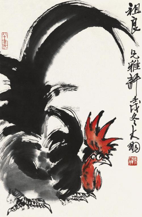 纸公鸡转头