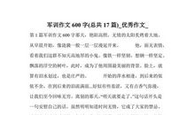 关于军训的作文600字