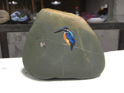 盒子里的石画