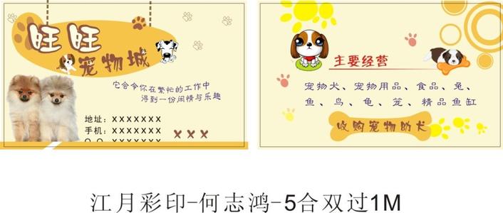 小狗的名片