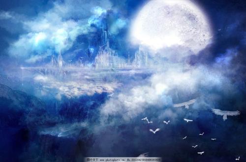 月光下的夜景