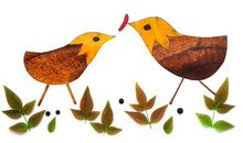 制作树叶粘贴画