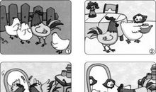 小公鸡照镜子看图写话