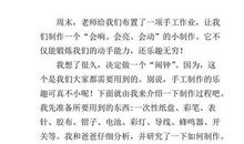 描写手工制作的作文