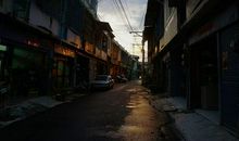 我在小巷里看太阳