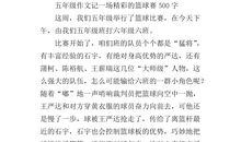 精彩的篮球赛作文