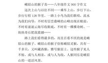 描写峨眉山猴子的作文