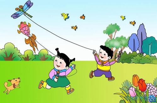 放风筝，看图片，写单词，三年级