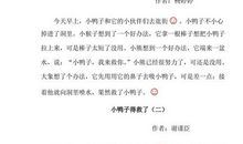 小鸭得救了看图写话