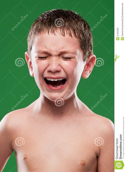 哭泣的小男孩