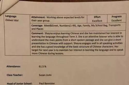 发表我的成绩单