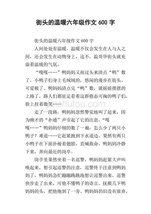 六年级作文“温暖”