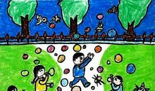 有趣的吹泡泡比赛