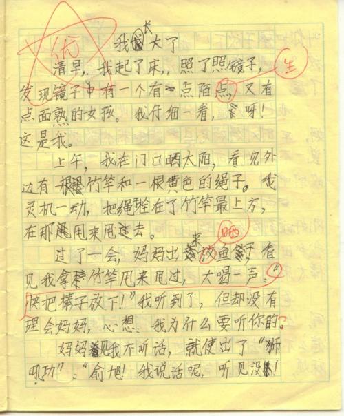 我长大后想成为100个单词的二年级作文