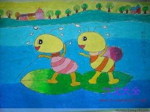 二年级的蚂蚁过河读图片和写单词