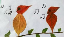 秋天的树叶贴画