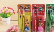 削笔刀、铅笔和橡皮