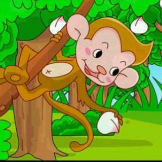小猴子摘桃子