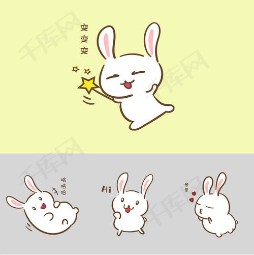 可爱的兔子灰色灰色