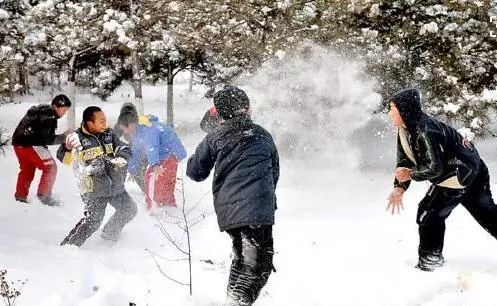 我们在一起打雪仗