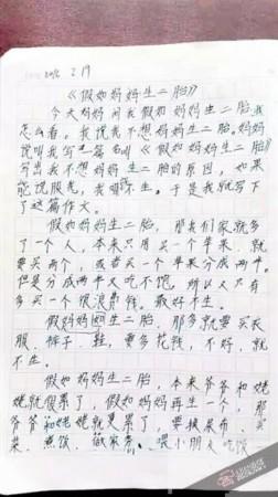 关于第二个孩子组成